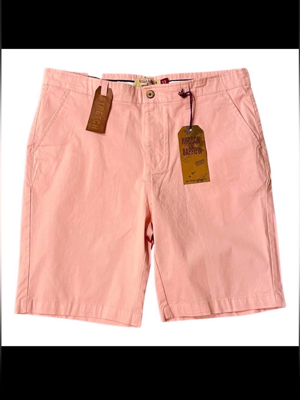 Men’s NWT Hudson & Barrow Bermuda Shorts Powder (Pink) Size 30